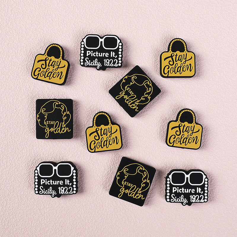 Inscription silicone focal beads