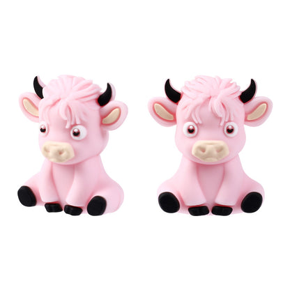 3D Highland cow DIY silicone beads