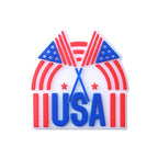 USA Independence day animal themed silicone focal beads