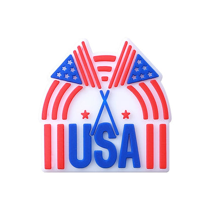 USA Independence day animal themed silicone focal beads