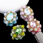 Vintage Floral Ball Zircon Magic Mirror Polymer Clay Bea