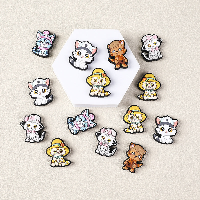 New kitten silicone focal beads