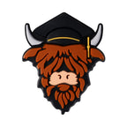 Special cartoon highland cow silicone focal beads
