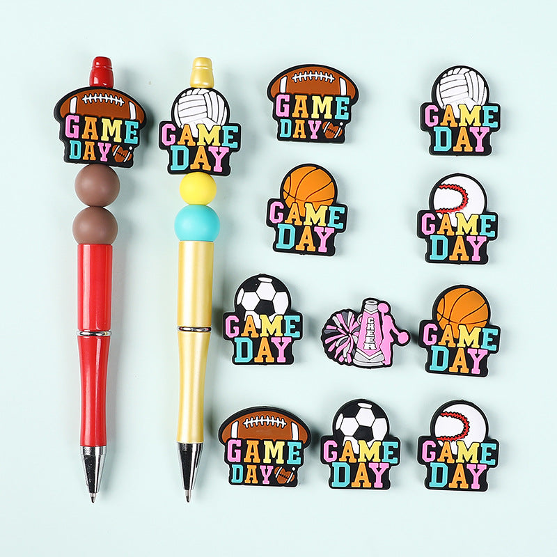 Game Day silicone focal bead