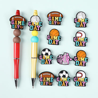 Game Day silicone focal bead