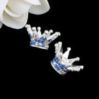 Kimhatter Heavy-Duty Colorful Crown Spacer Bead with Full Rhinestones 5pcs/bag