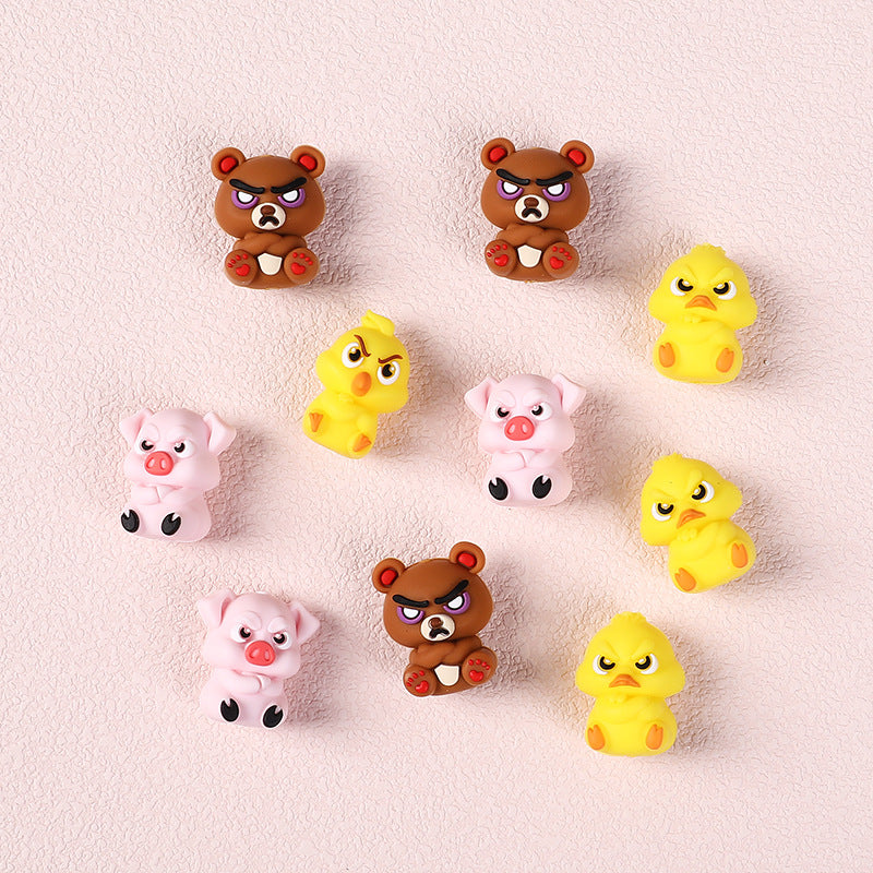 Cute animal 3D Silicone Beads