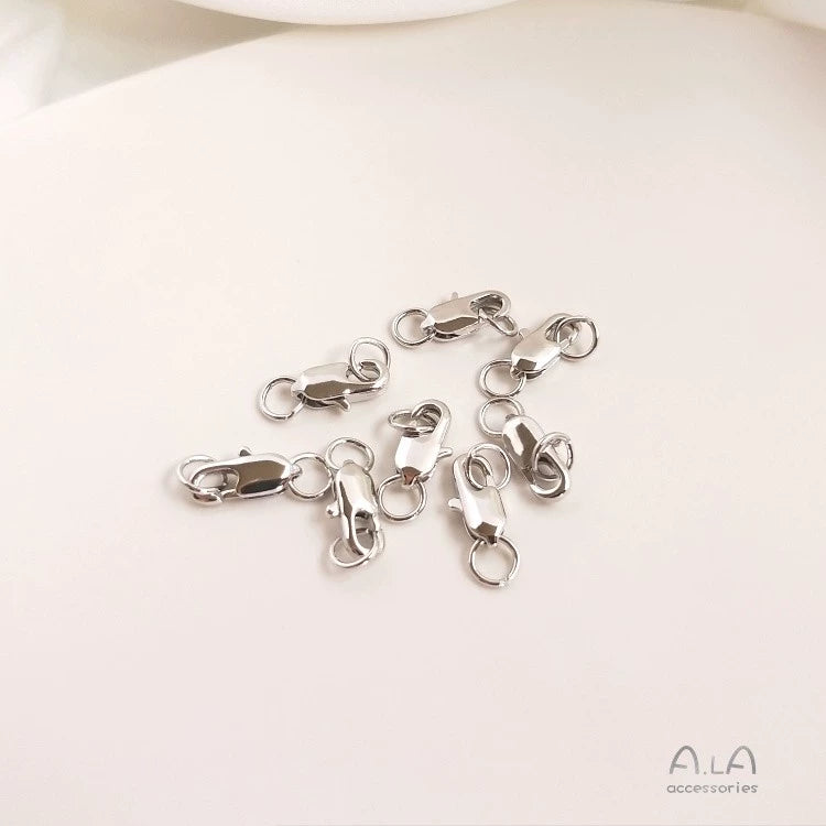 14K gold-plated 18K real gold spring buckle necklace bracelet ending lobster connection buckle DIY handmade material accessories