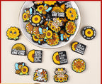 Cartoon Sunflower bee, cow silicone focal bead