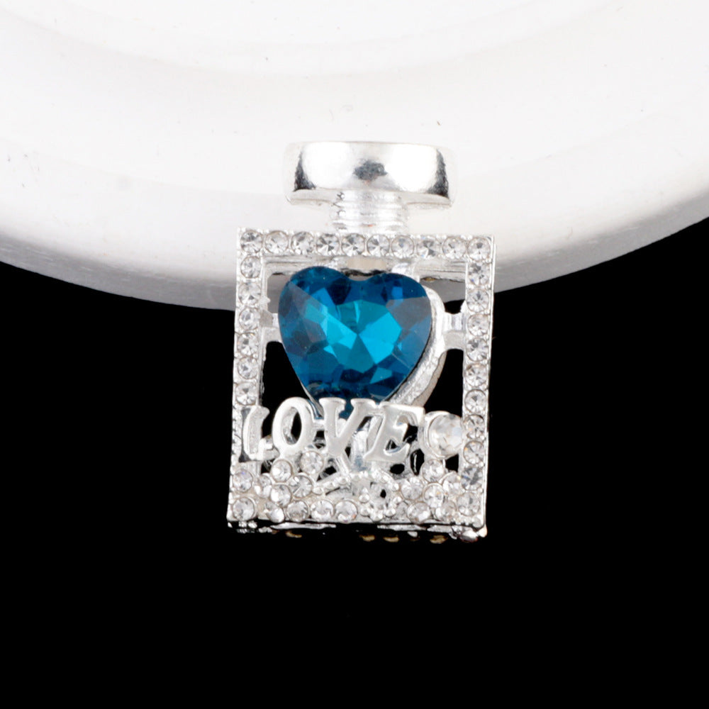 Kimhatter Mini Perfume Bottle Alloy Charm Bead with Straight Hole