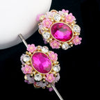 Vintage Floral Ball Zircon Magic Mirror Polymer Clay Bea