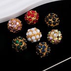 Colored Crystal Glass Alloy Beads with Straight Hole