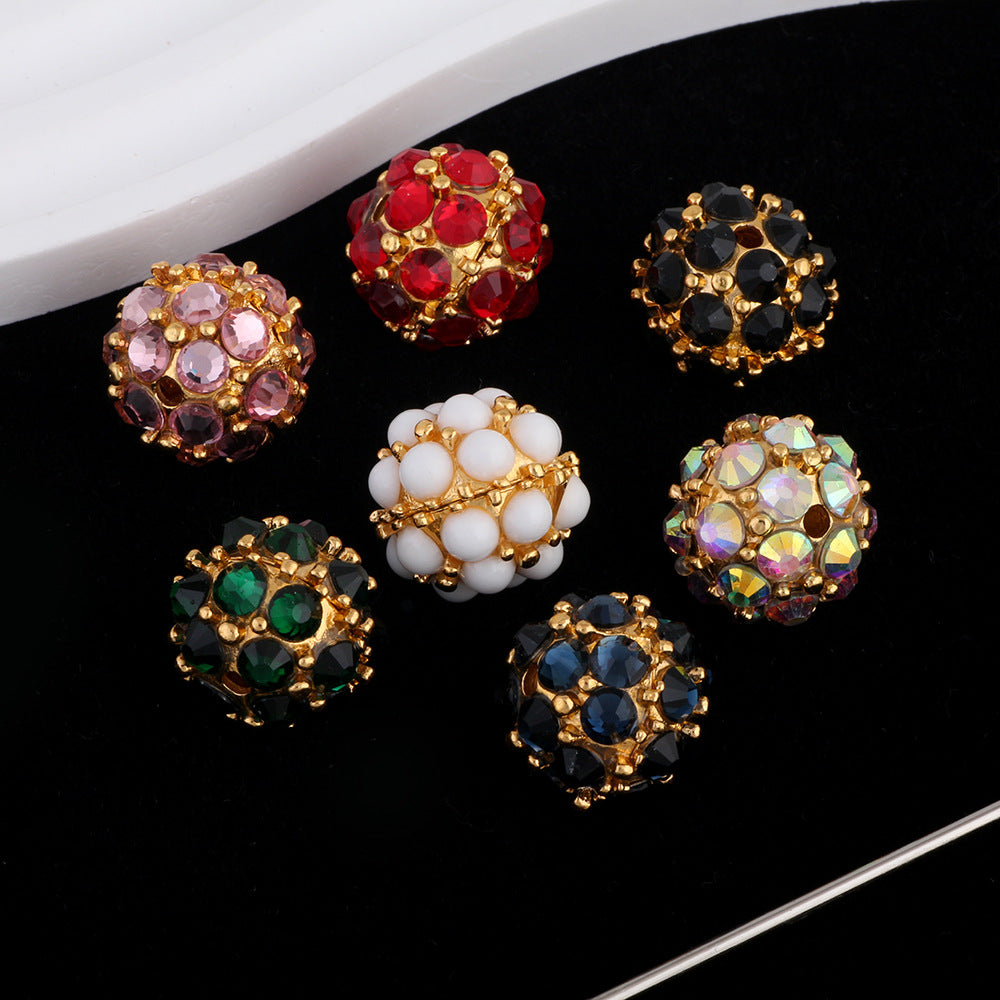 Colored Crystal Glass Alloy Beads with Straight Hole
