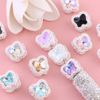 Heavy Duty Double-Sided Alloy Small Butterfly with Zircon