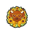 Cartoon Sunflower bee, cow silicone focal bead