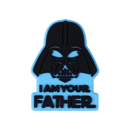 Father's day themed silicone focal beads