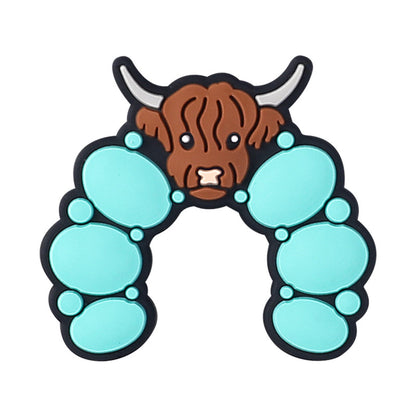 DIY Daisy heart, highland cow silicone focal bead