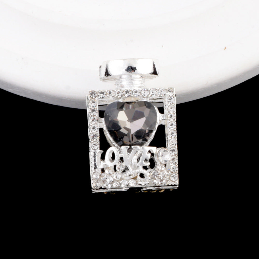Kimhatter Mini Perfume Bottle Alloy Charm Bead with Straight Hole