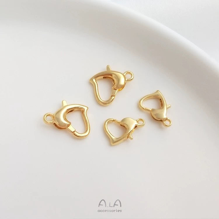 14K gold-plated 18K real gold spring buckle necklace bracelet ending lobster connection buckle DIY handmade material accessories