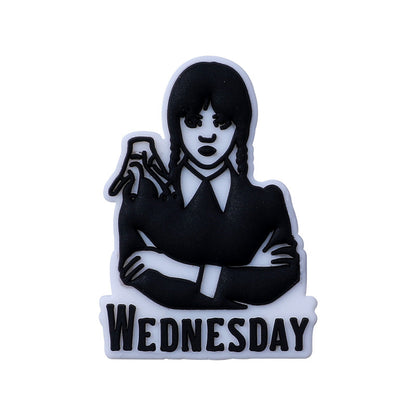 DIY Wednesday themed silicone focal bead