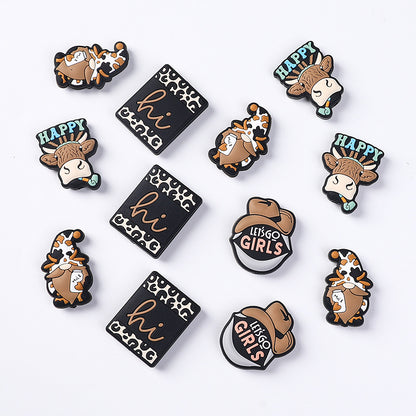 DIY Silly cow silicone focal bead