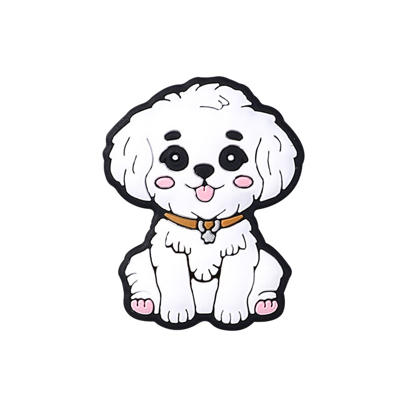 Dog shaped silicone focal bead