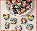 Cute colorful animal silicone focal bead