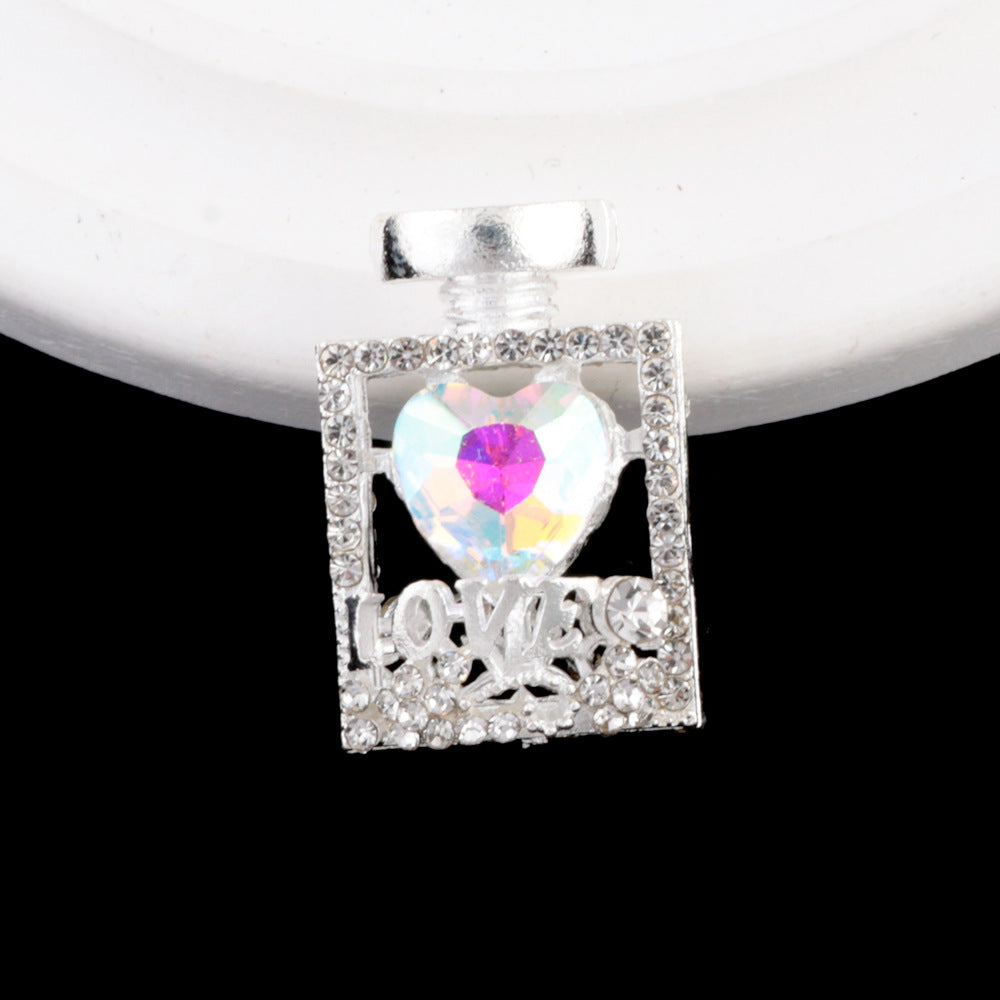 Kimhatter Mini Perfume Bottle Alloy Charm Bead with Straight Hole