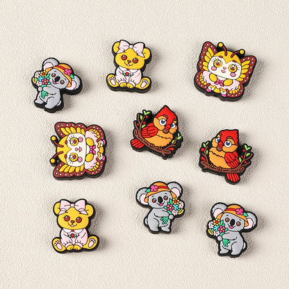 DIY high-appearation-level cartoon silicone beads, animal butterfly bird focal bead