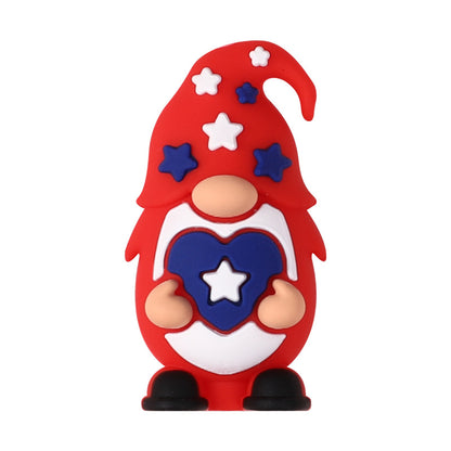 USA Independence day - 3D gnome silicone bead