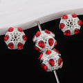 Kimhatter Alloy 6-Eye Diamond Ball Bead with Straight Hole