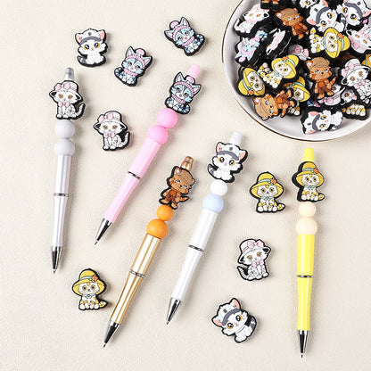 New kitten silicone focal beads