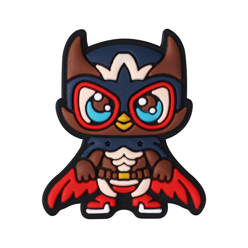 Action figure owl silicone focal bead