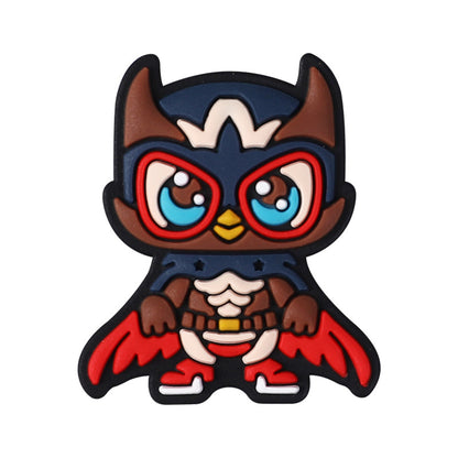 Action figure owl silicone focal bead