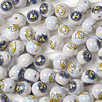 16mm NFL Football Team Beads – Double-Sided Acrylic Round Beads for Game Day Jewelry & Crafts