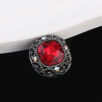 Kimhatter Silver Small Square Rhinestone Alloy Diamond Ball Bead