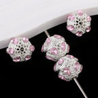 Kimhatter Alloy 6-Eye Diamond Ball Bead with Straight Hole