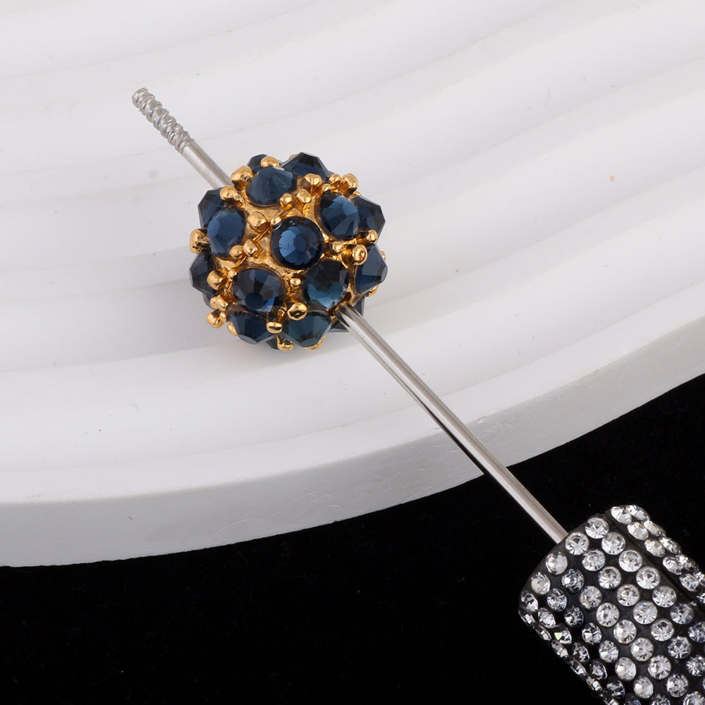 Colored Crystal Glass Alloy Beads with Straight Hole