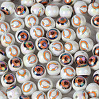 16mm NFL Football Team Beads – Double-Sided Acrylic Round Beads for Game Day Jewelry & Crafts