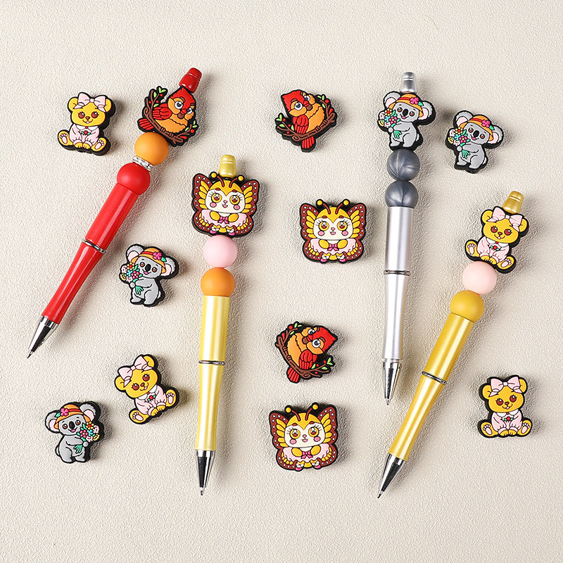 DIY high-appearation-level cartoon silicone beads, animal butterfly bird focal bead