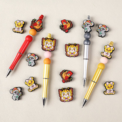 DIY high-appearation-level cartoon silicone beads, animal butterfly bird focal bead