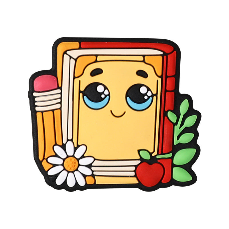 Cute apple silicone focal bead