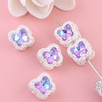 Heavy Duty Double-Sided Alloy Small Butterfly with Zircon