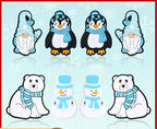 DIY Christmas snowman, penguin, polar bear silicone focal bead