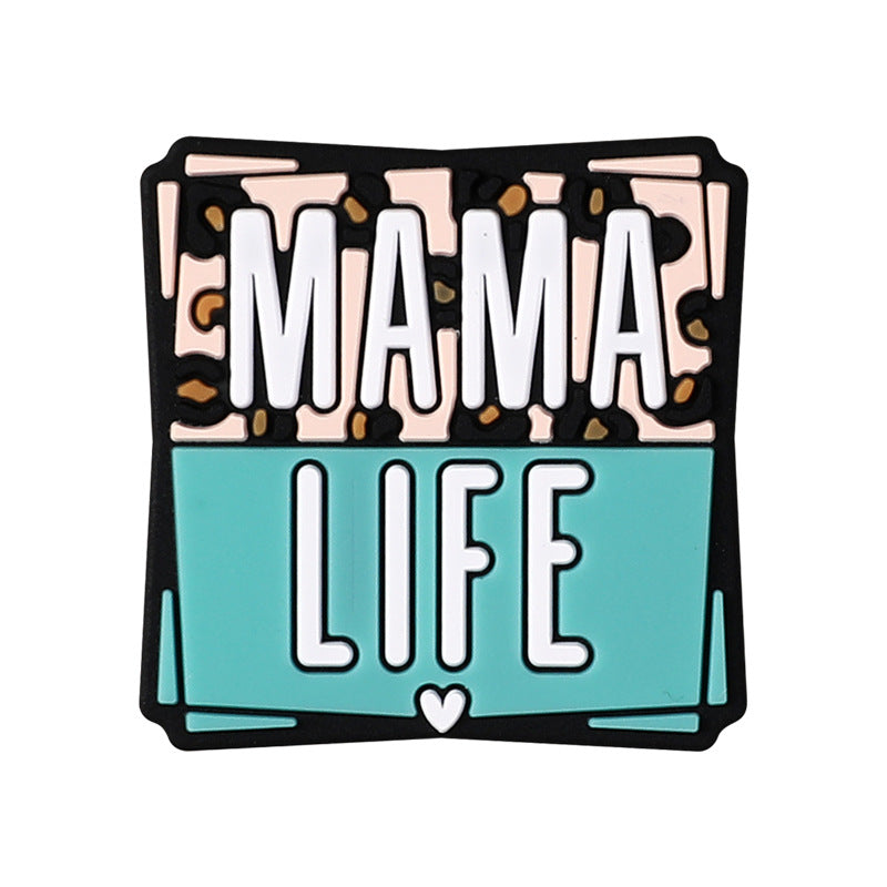 MAMA themed silicone focal beads