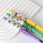 16mm NFL Football Team Beads – Double-Sided Acrylic Round Beads for Game Day Jewelry & Crafts