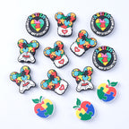 DIY Autism awareness silicone focal beads