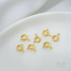 14K gold-plated 18K real gold spring buckle necklace bracelet ending lobster connection buckle DIY handmade material accessories