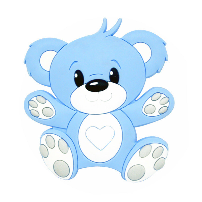 Baby cartoon highland cow, bear, unicorn, panda, dinosaur silicone focal bead