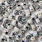 16mm NFL Football Team Beads – Double-Sided Acrylic Round Beads for Game Day Jewelry & Crafts